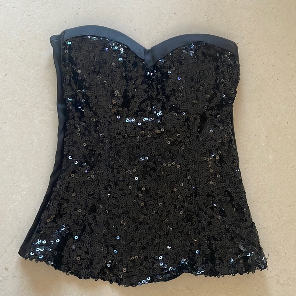 Black sequin corset